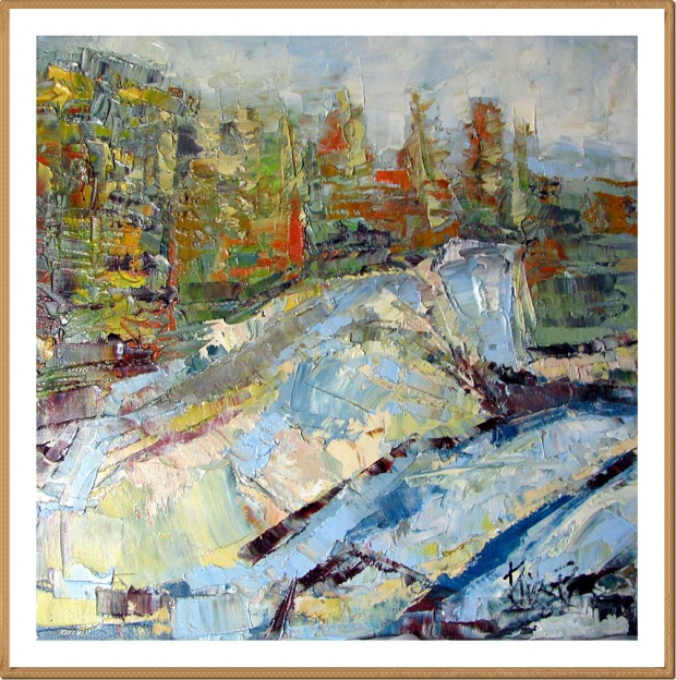 górski widok 40x40 #GórskiWidok #ObrazOlejny